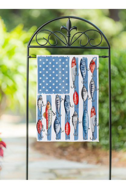 Fishing Life Suede Garden Flag