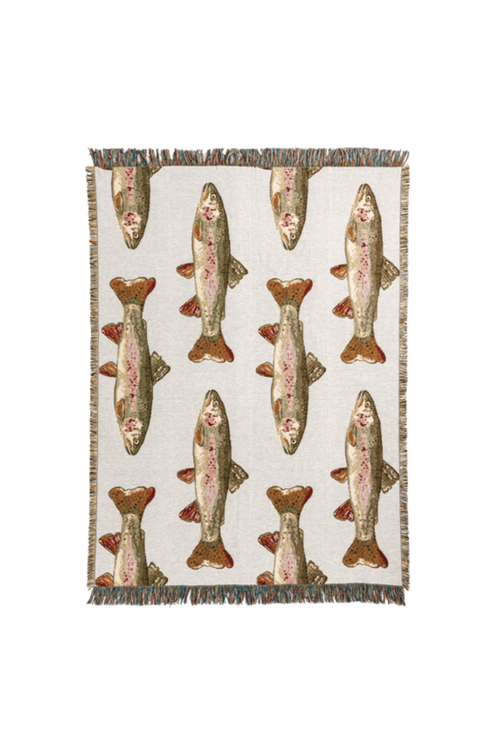 Trout Jacquard Blanket
