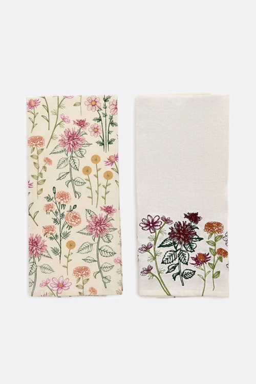 Botanica Floral Dish Towels