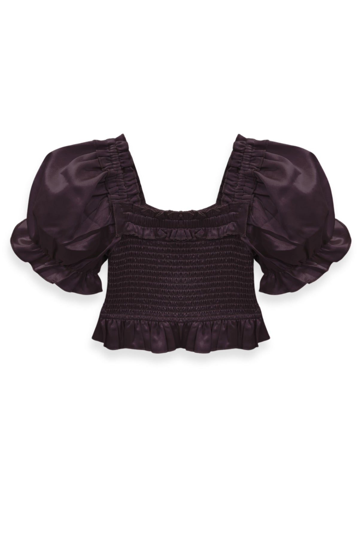 TWEEN RAYNE PUFF SLEEVE SMOCKED TOP - FINAL SALE