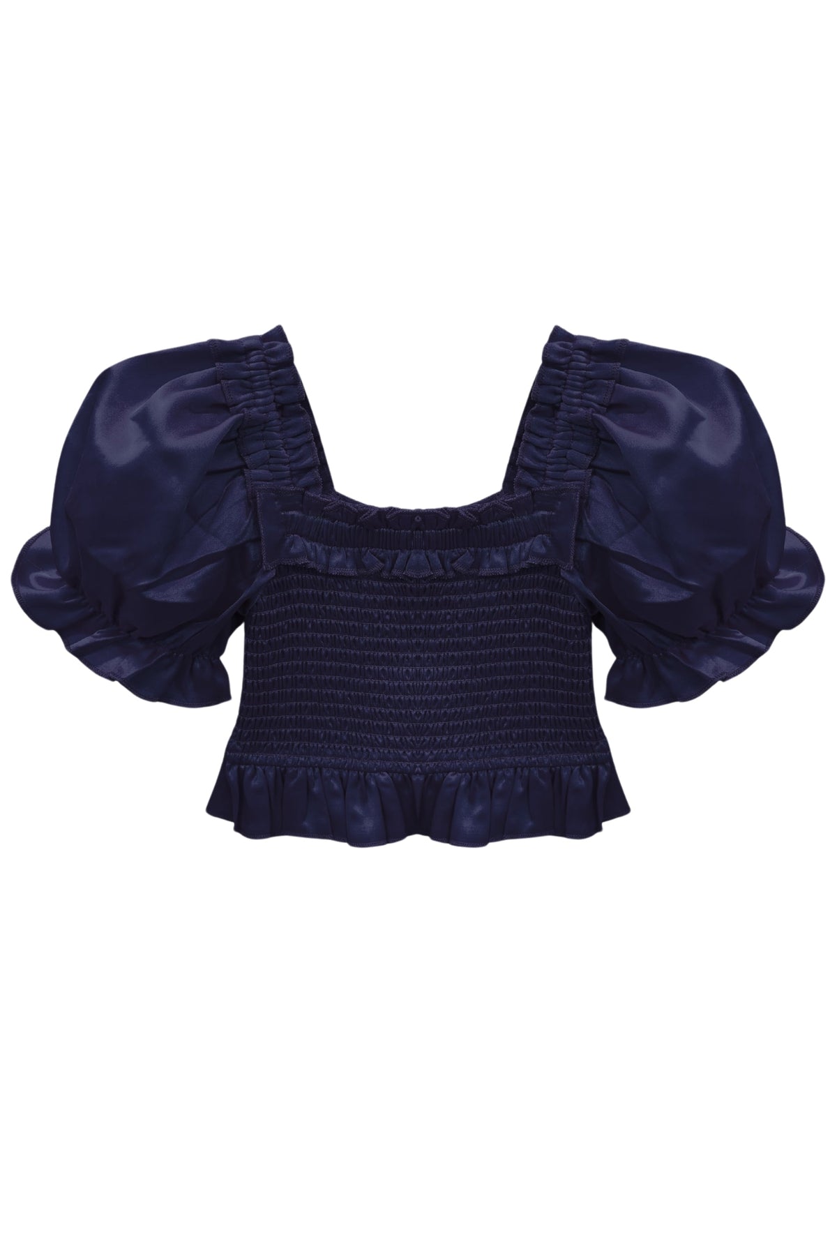 TWEEN RAYNE PUFF SLEEVE SMOCKED TOP - FINAL SALE