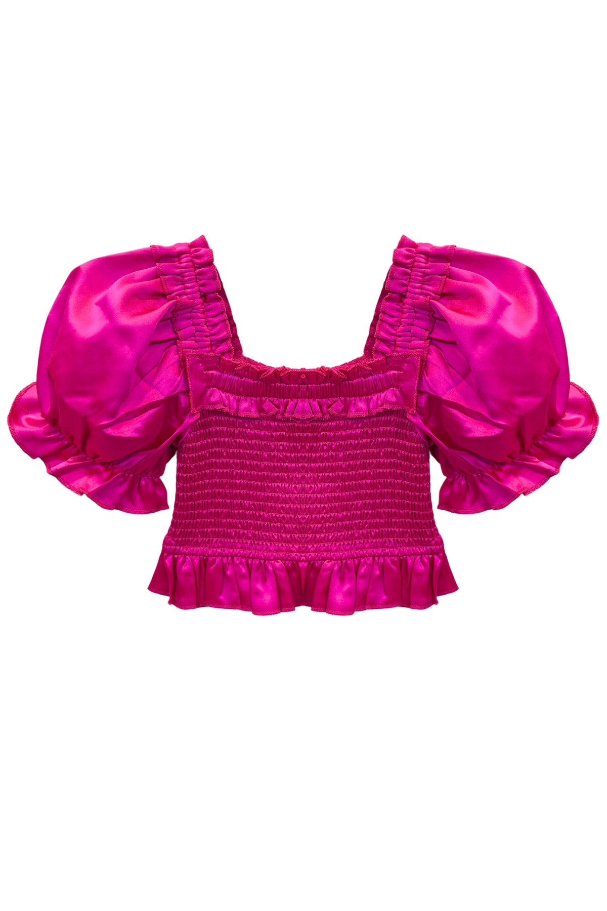 TWEEN RAYNE PUFF SLEEVE SMOCKED TOP - FINAL SALE