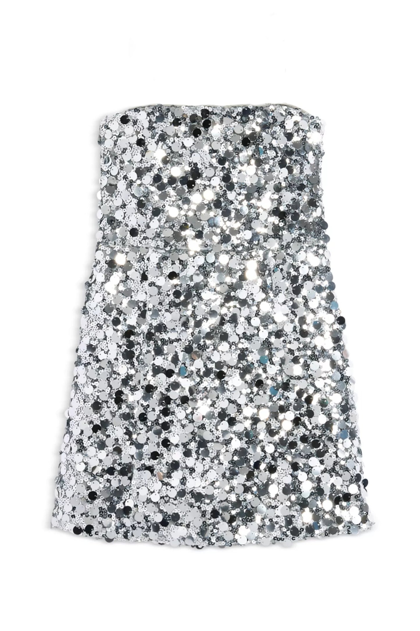 JUNIOR ROBIN CHUNKY SEQUIN STRAPLESS DRESS