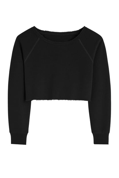 TWEEN SHANE OFF SHOULDER CROP SWEATSHIRT