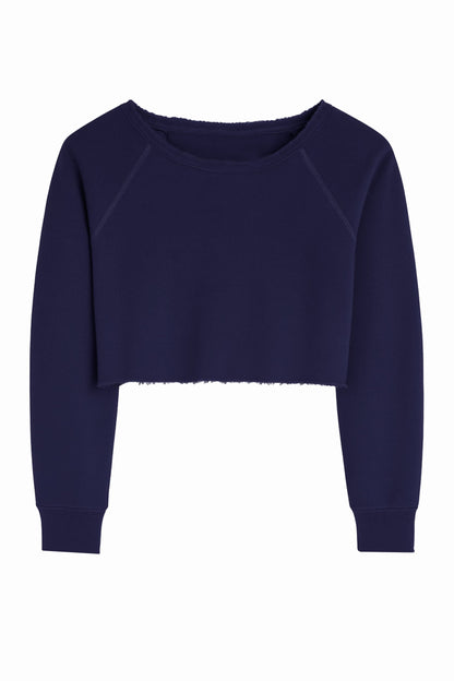 JUNIOR SHANE OFF SHOULDER CROP SWEATSHIRT