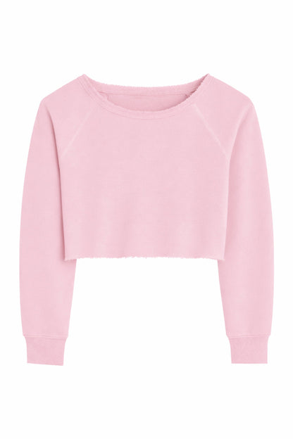 TWEEN SHANE OFF SHOULDER CROP SWEATSHIRT