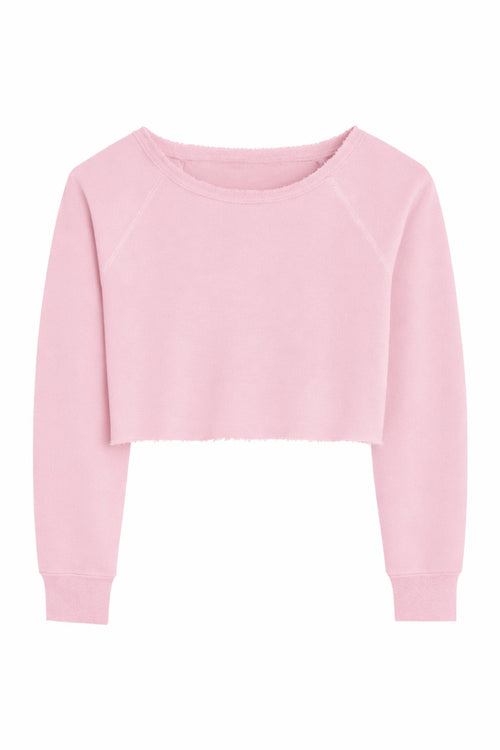 TWEEN SHANE OFF SHOULDER CROP SWEATSHIRT