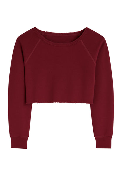 TWEEN SHANE OFF SHOULDER CROP SWEATSHIRT