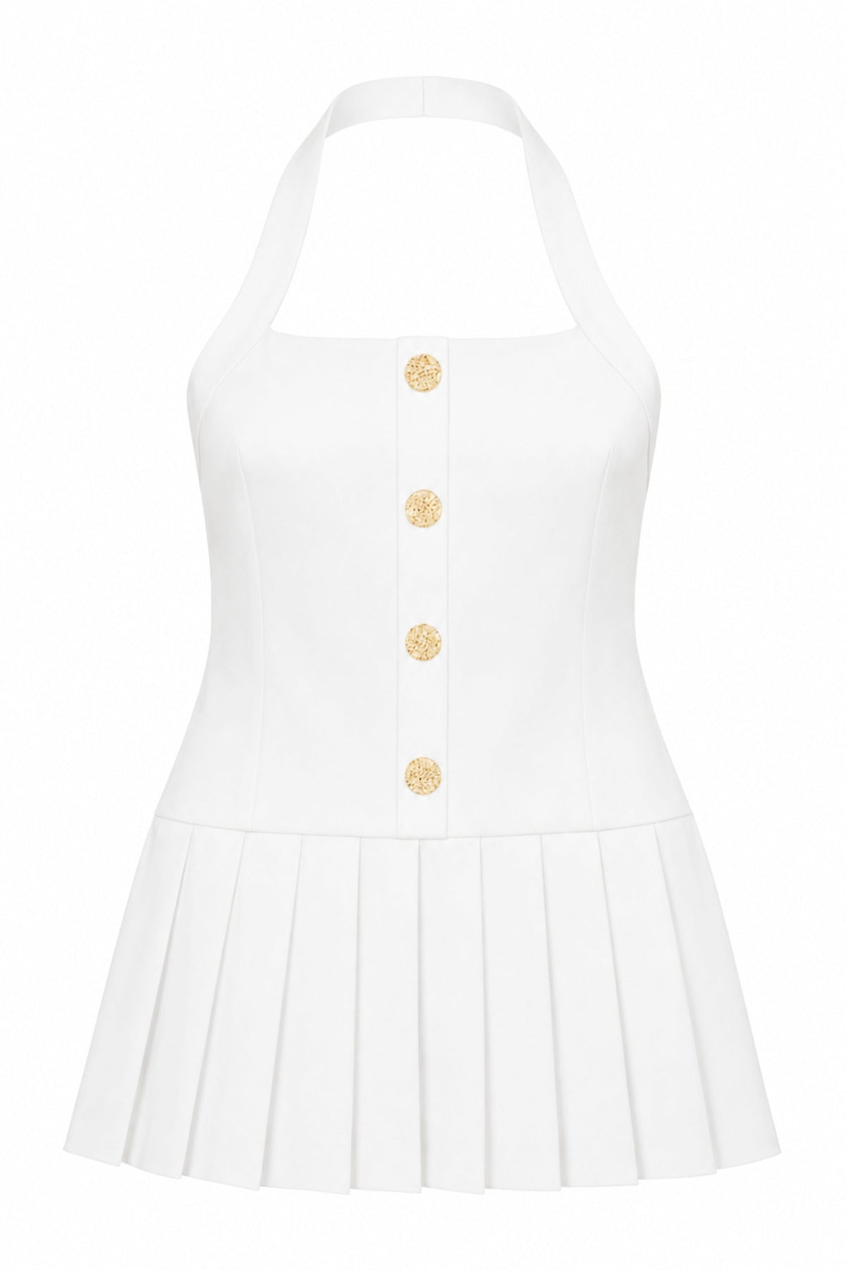 TWEEN SORA PLEATED HALTER DRESS