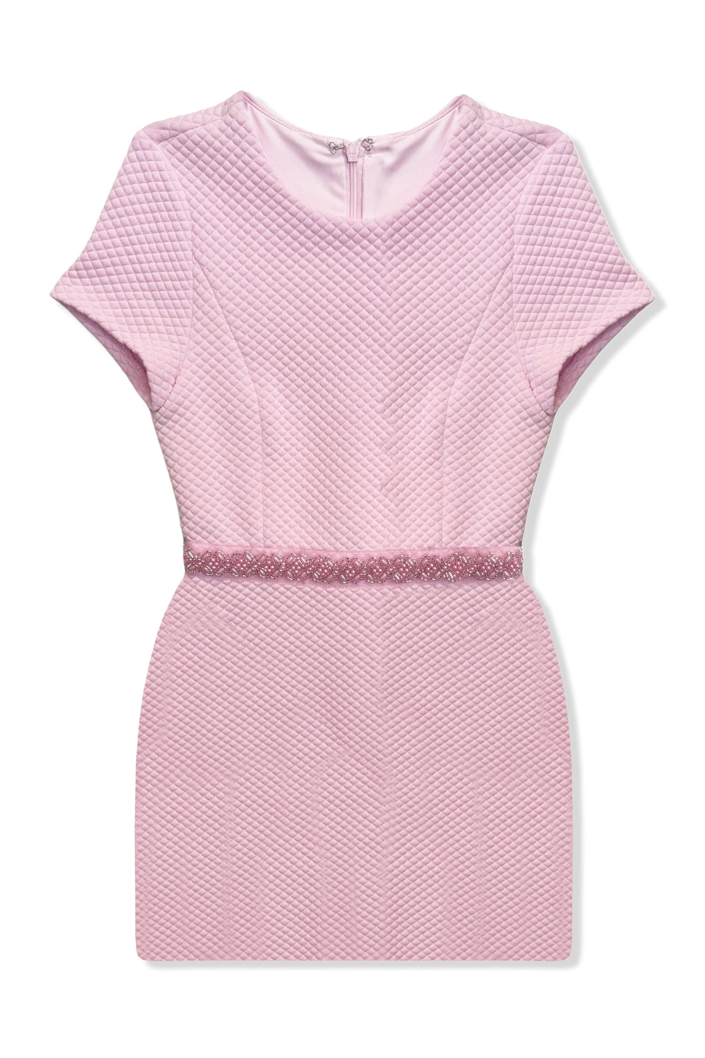 TWEEN SYLVIE STRETCH QUILTED DRESS W/ BEADED WAIST