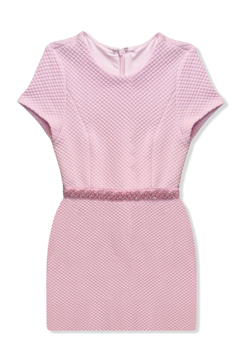 TWEEN SYLVIE STRETCH QUILTED DRESS W/ BEADED WAIST
