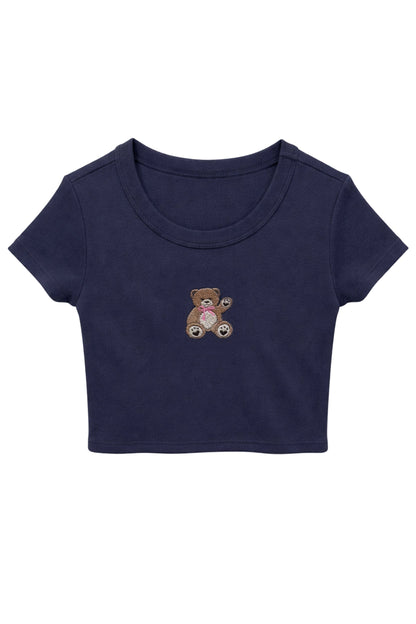 TWEEN TEDDY BEAR EMBROIDERED TEE