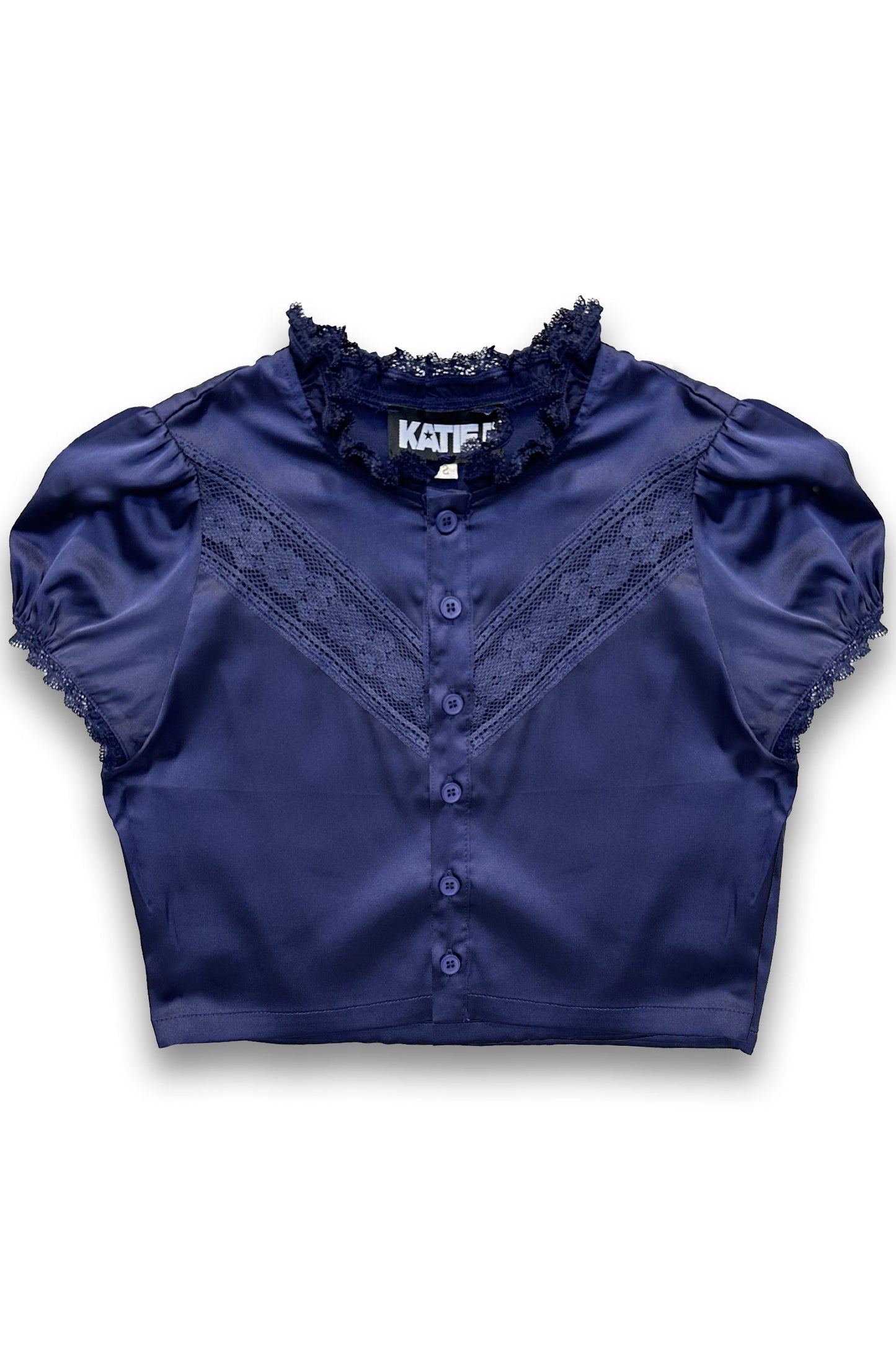 TWEEN TIFFANY SATIN BUTTON UP TOP - FINAL SALE
