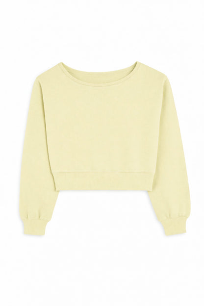 JUNIOR TRISTAN VINTAGE STYLE OFF SHOULDER CROP TOP