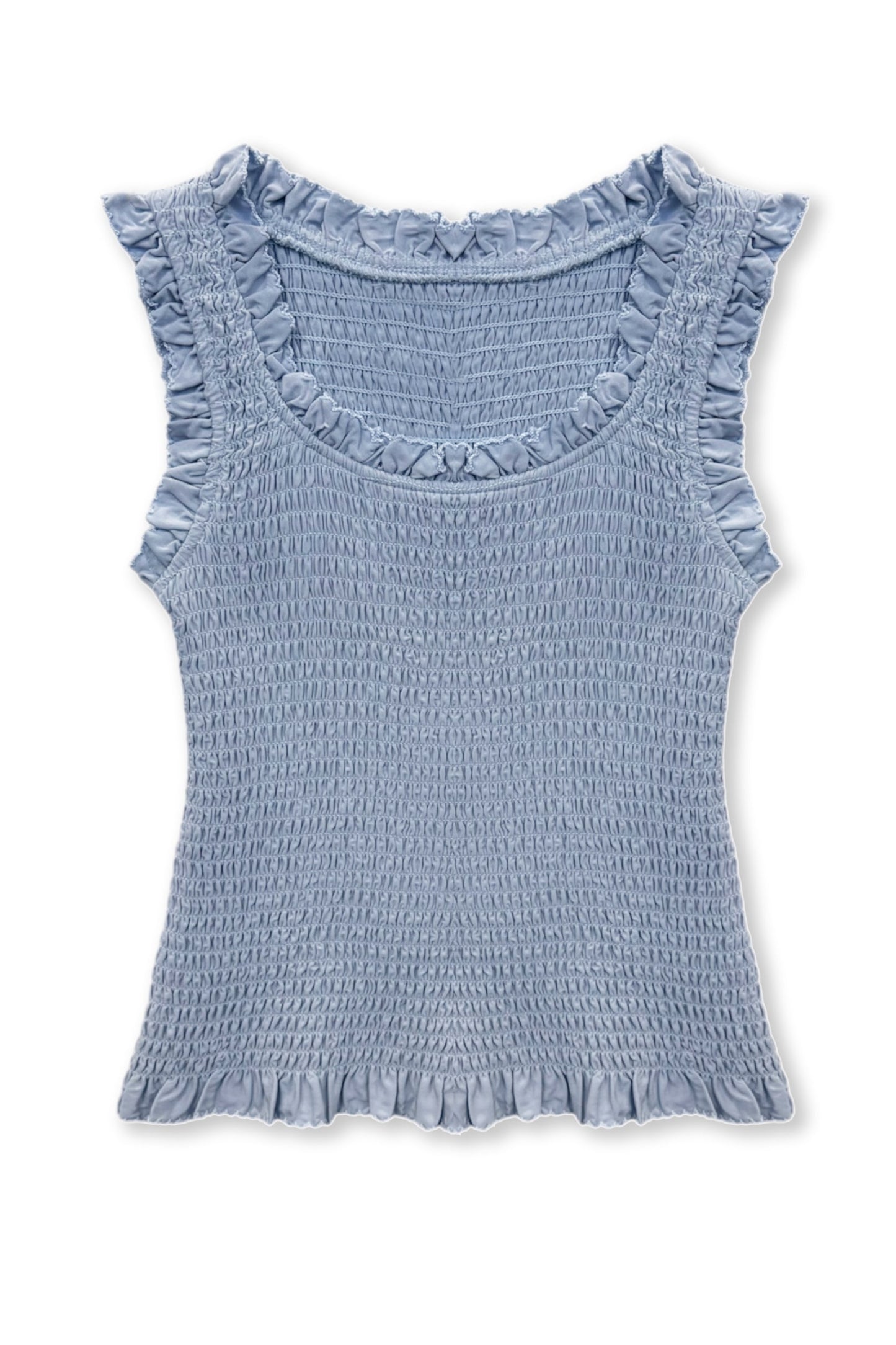 JUNIOR HELENA SOLID SMOCKED TANK TOP