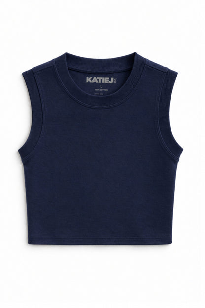 TWEEN TUCKER SOLID TERRY MUSCLE TANK