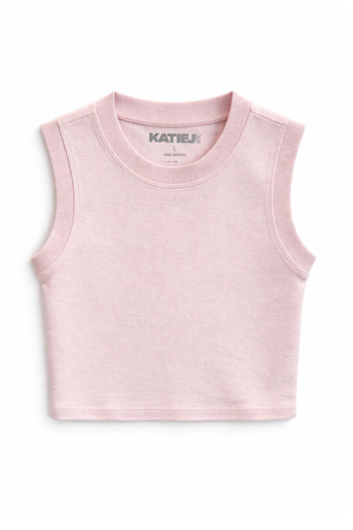 TWEEN TUCKER SOLID TERRY MUSCLE TANK