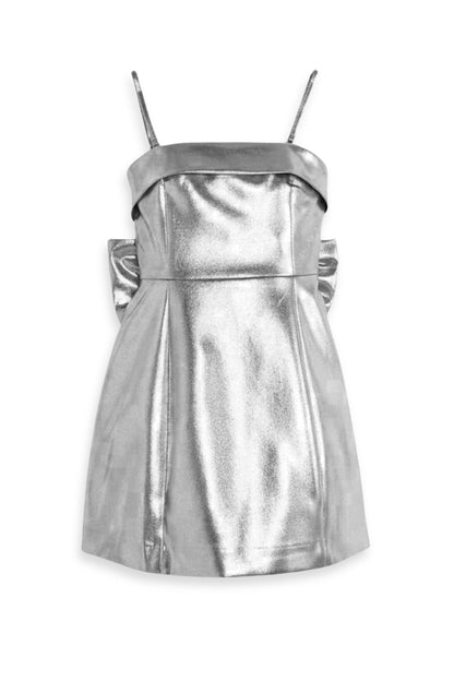 TWEEN TWYLA BACK BOW LAME COUTURE DRESS