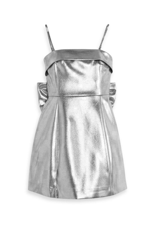 TWEEN TWYLA BACK BOW LAME COUTURE DRESS