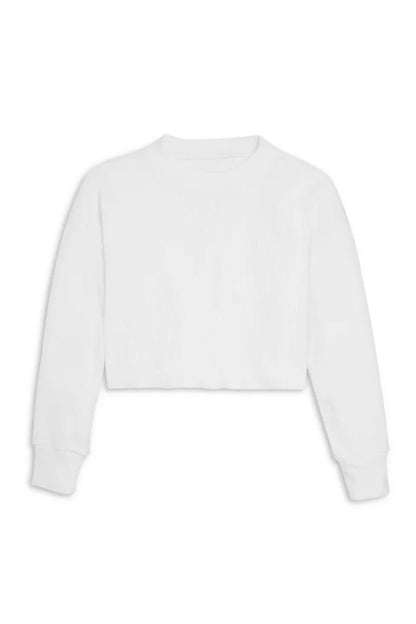 JUNIOR COOPER WAFFLE CROP TOP