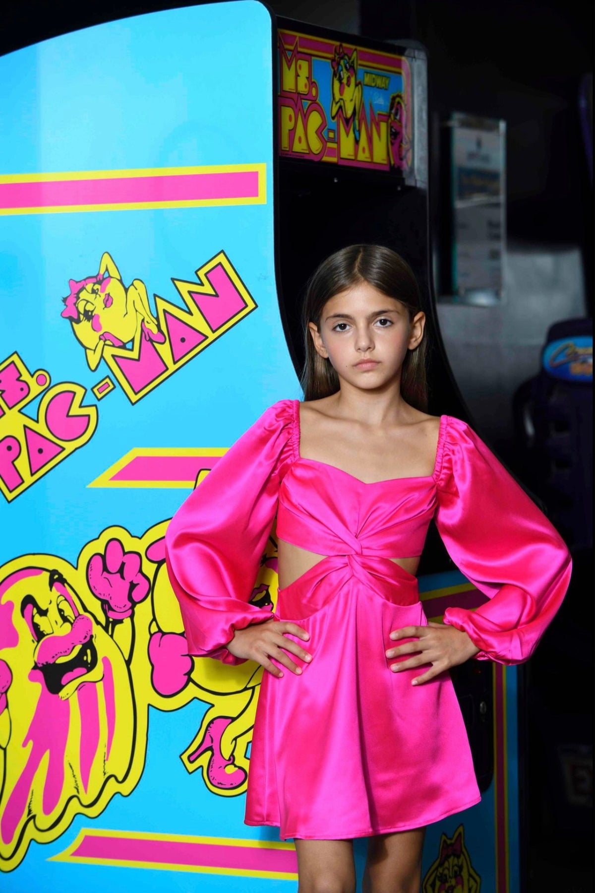 TWEEN ARI SATIN DRESS - FINAL SALE