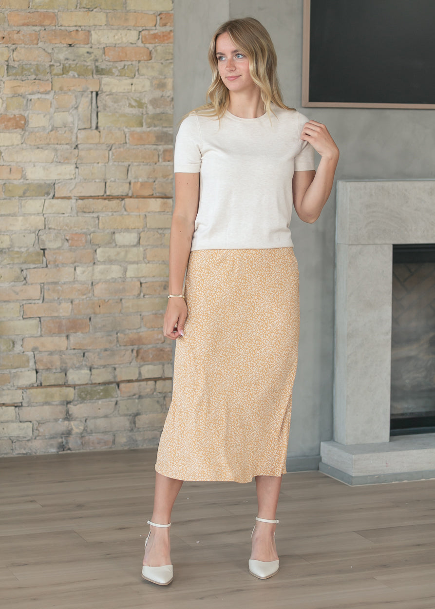 June Floral Print Maxi Skirt