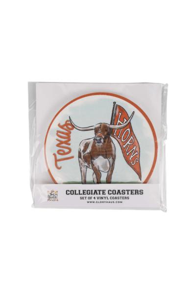 Texas Mascot Coaster Set