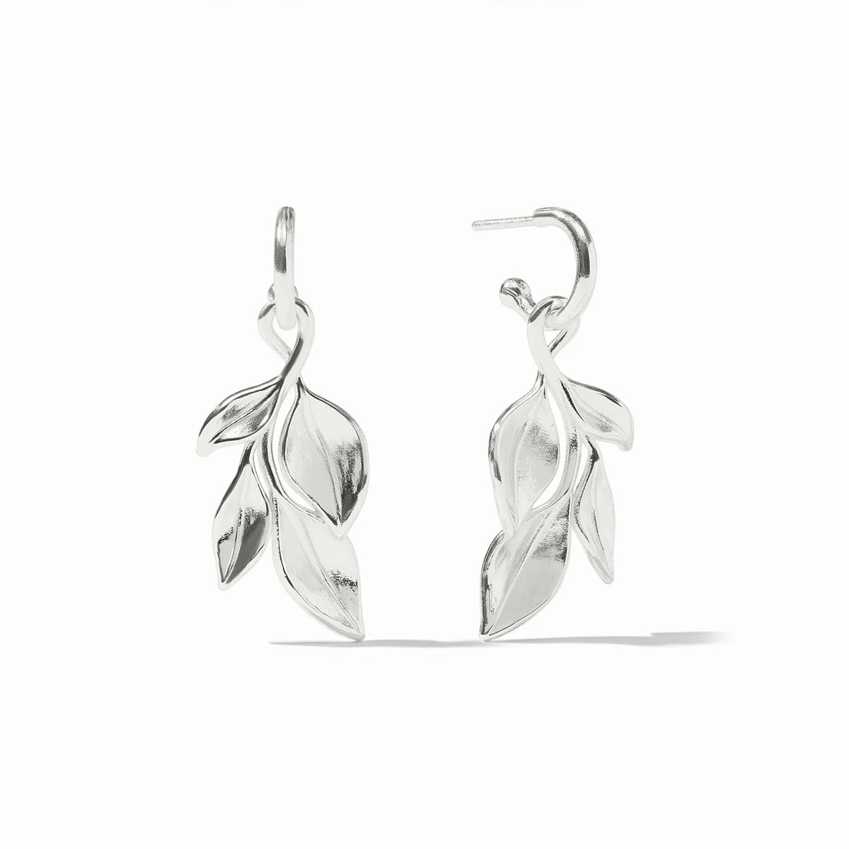 Willow Hoop & Charm Earring - Silver