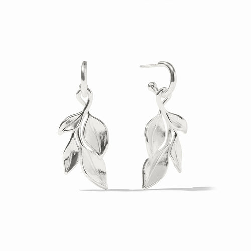 Willow Hoop & Charm Earring - Silver
