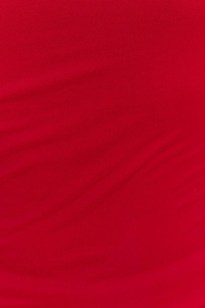 Bruna Slinky Fishtail Maxi Skirt Red