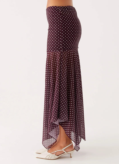 Buffy Maxi Skirt Burgundy
