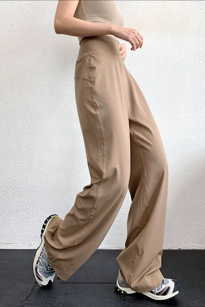 Barely There Drapey High Waisted Wide Leg Workout Pants