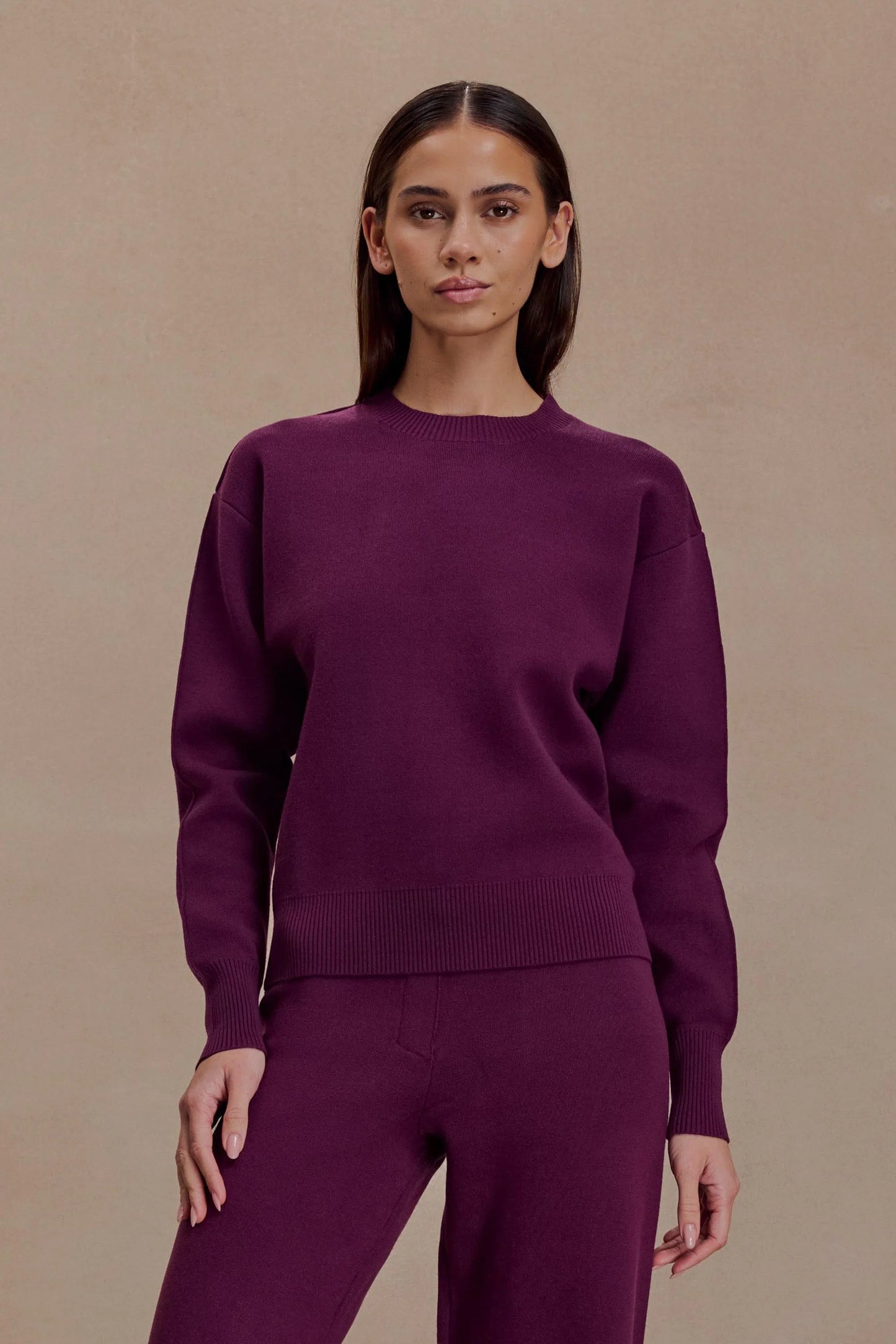 Braxton Cozy Knit Jumper Plum