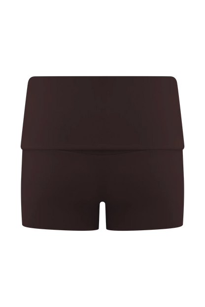 Birdie Fold Over Shorts Chocolate