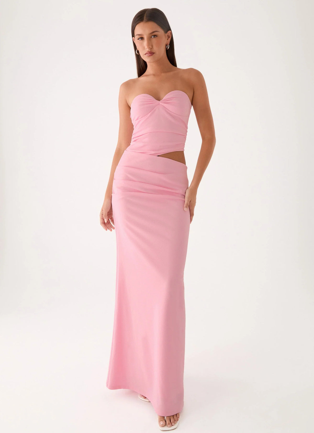 Carella Strapless Maxi Dress - Pink