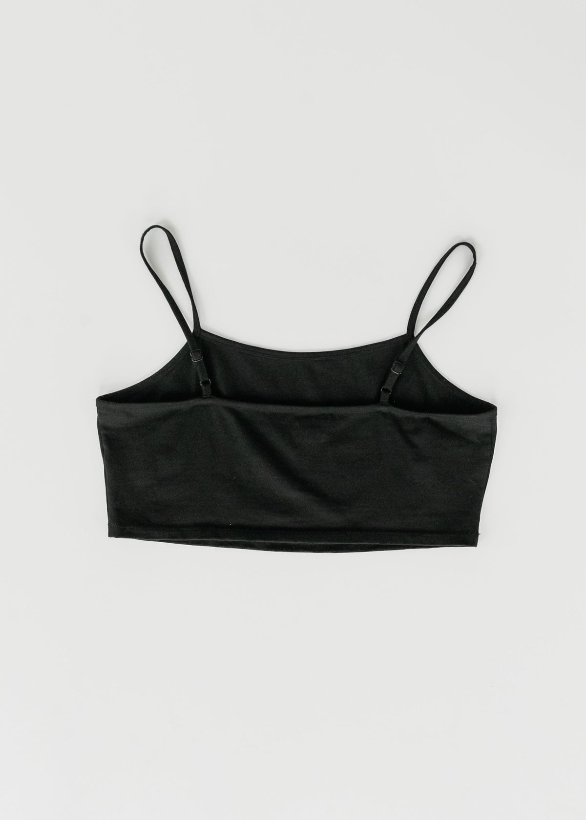 Adjustable Black Cropped Demi Tank