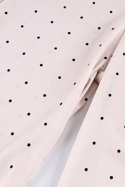 Polka Dot Satin Loose Pants