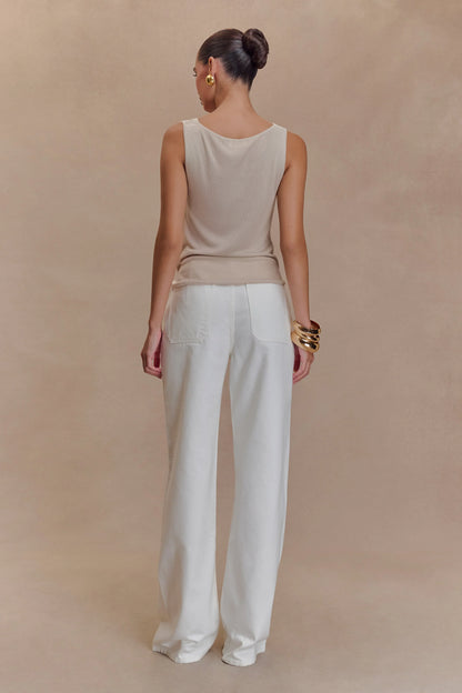 Caitlin Mid Rise Denim Jeans White