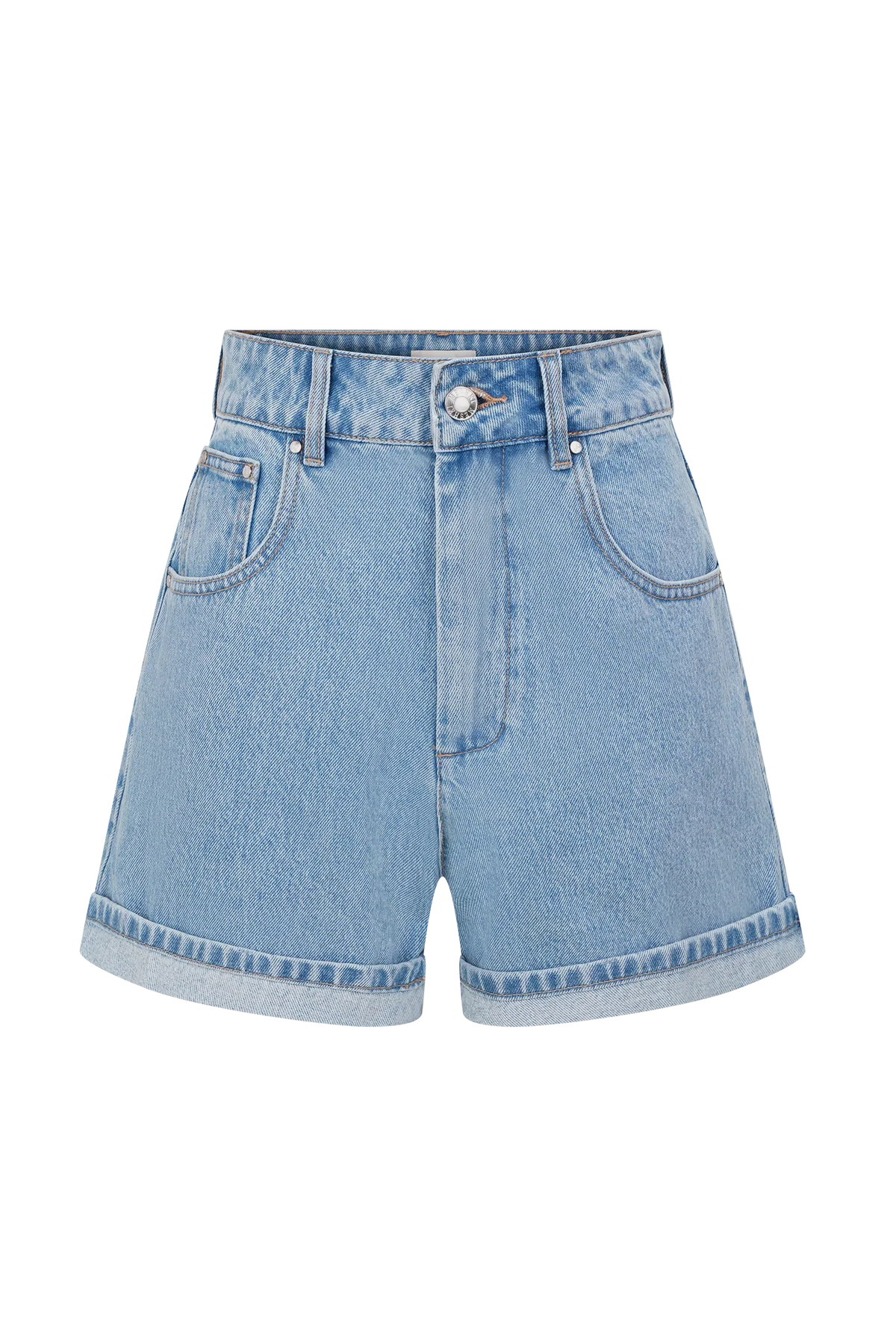 Carlene Cuffed Denim Shorts Classic Blue