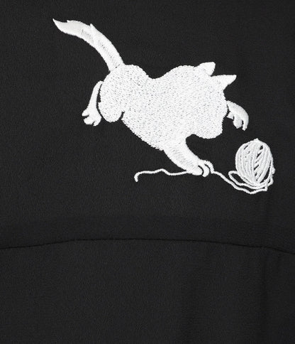 Banned Black & White Cat Sophie Blouse