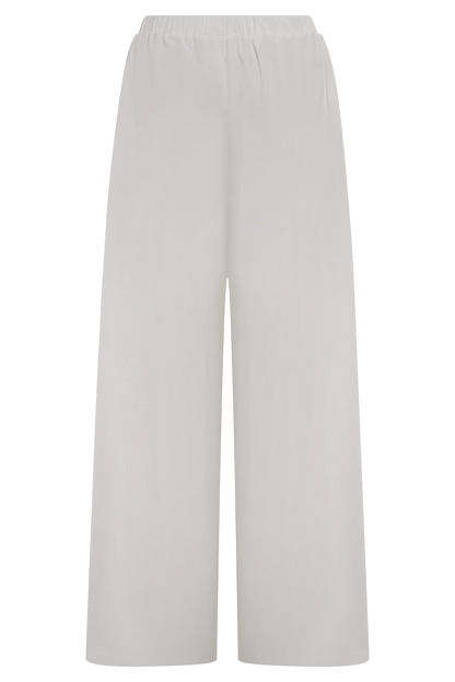 Campbell Cotton Wide Leg Pants White