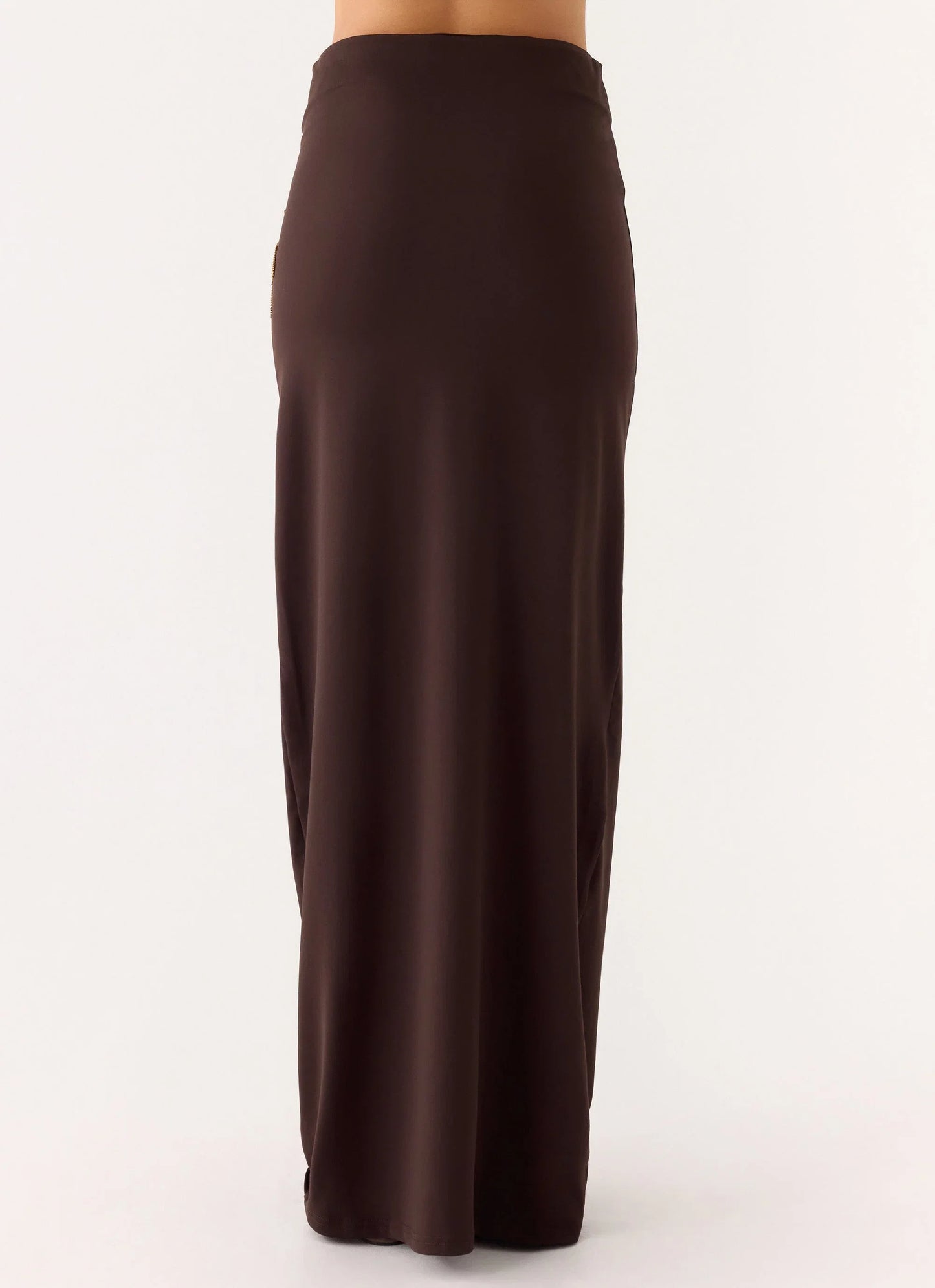 Brienne Beaded Maxi Skirt Chocolate