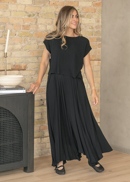 Gauze Maxi Skirt & Top Set