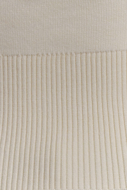 Carley Off Shoulder Knit Top Ivory