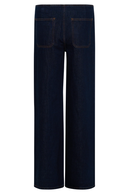 Caitlin Mid Rise Denim Jeans Indigo Blue