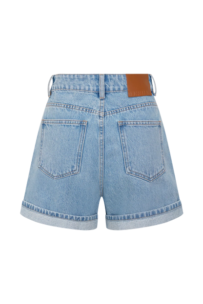 Carlene Cuffed Denim Shorts Classic Blue