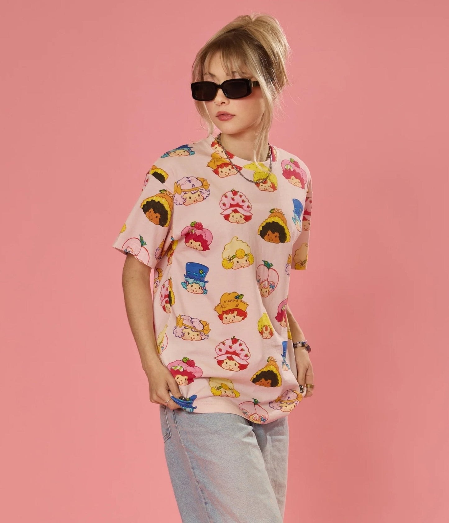 Cakeworthy Strawberry Shortcake All Over Print Unisex Graphic Tee