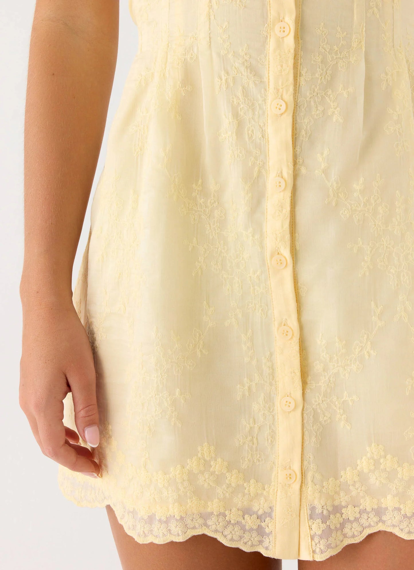 Burning Bright Mini Dress Butter Yellow