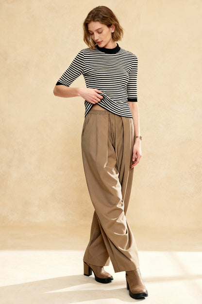 Vintage Wide-Leg Flowing Pants