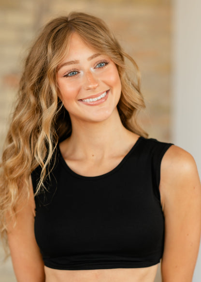 Cotton Black Demi Layering Tank